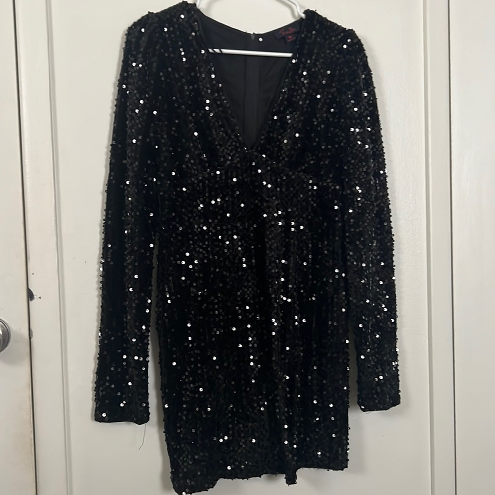 i forgot that you existed black sequin dress